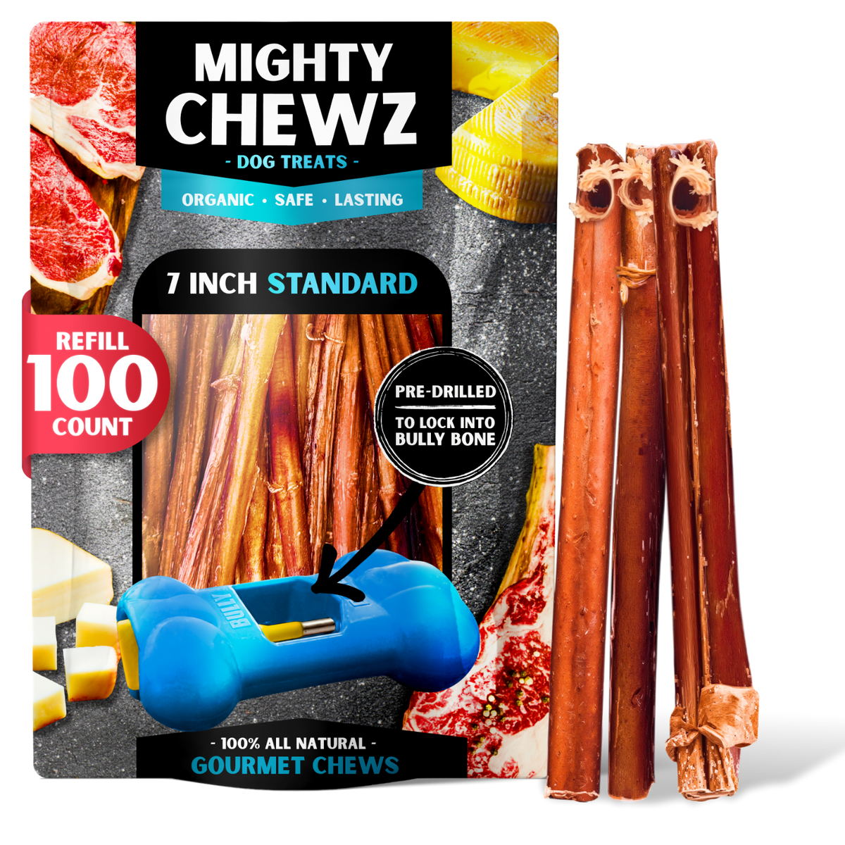 7" Standard Bully Sticks - Refill Pack