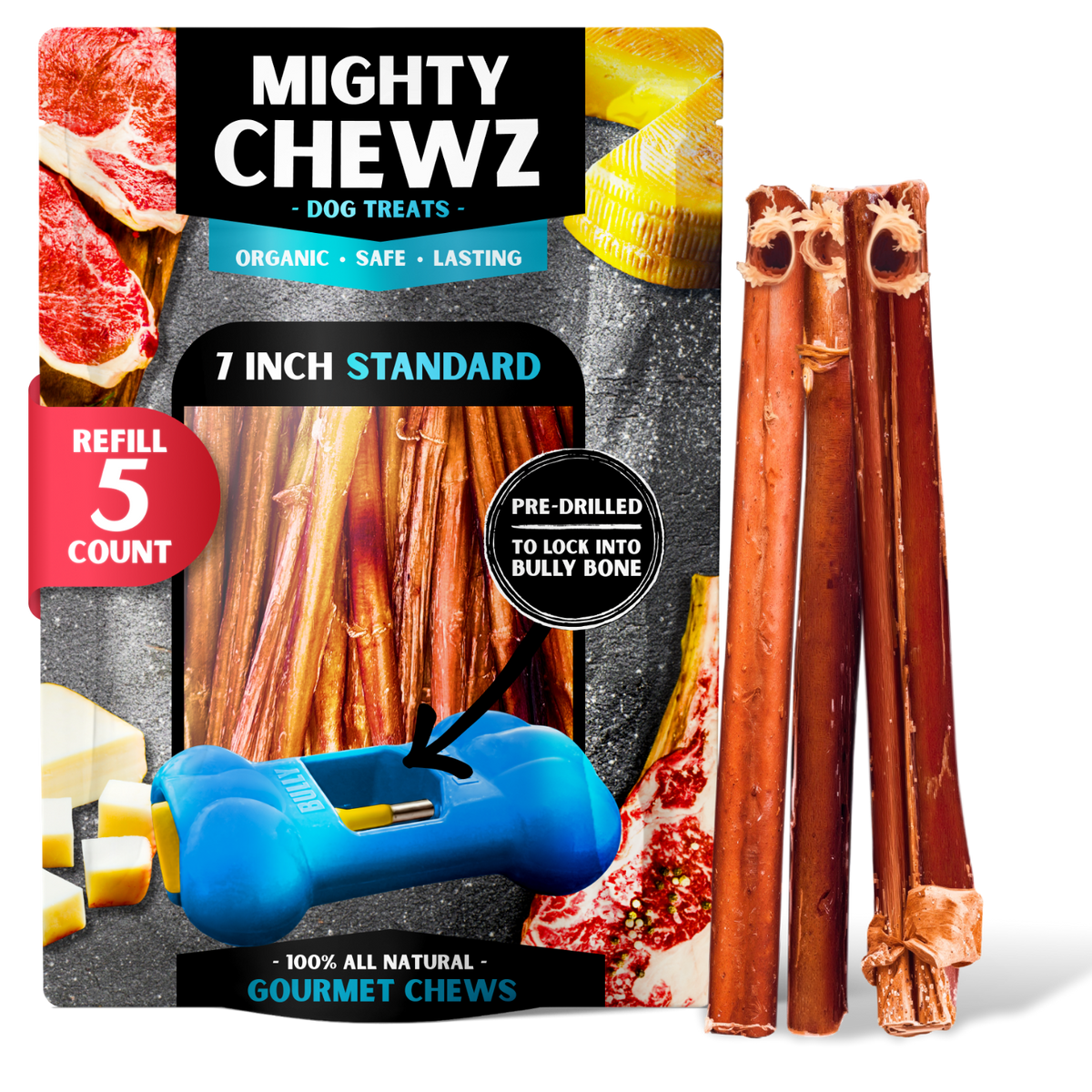 7" Standard Bully Sticks - Refill Pack
